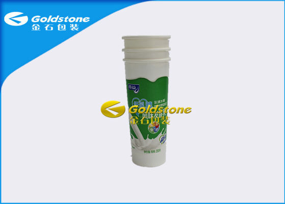 Recipientes plásticos do copo do iogurte da impressão de Flexography, copos plásticos de enchimento frios do milk shake